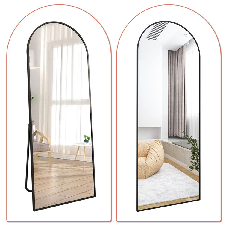 Latitude Run® Long Floor Mirror With U-Shaped Bracket Suitable For ...